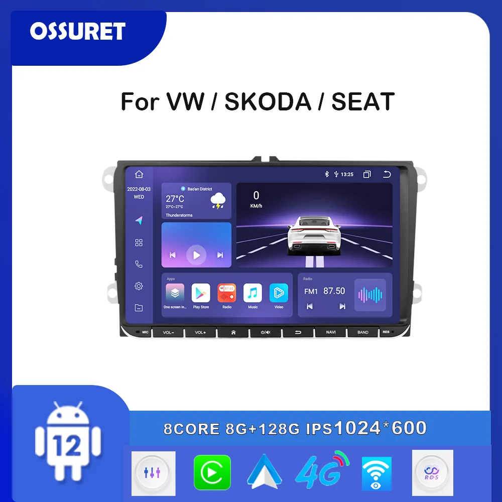 Android 12 Car radio GPS Stereo For VW GOLF 5 POLO Sedan PASSAT B6 CC Radio TOURAN SCIROCCO CADDY Jetta Skoda Seat 2din Carplay
Android 12 Car radio GPS Stereo For VW GOLF 5 POLO Sedan PASSAT B6 CC Radio TOURAN SCIROCCO CADDY Jetta Skoda Seat 2din Carplay