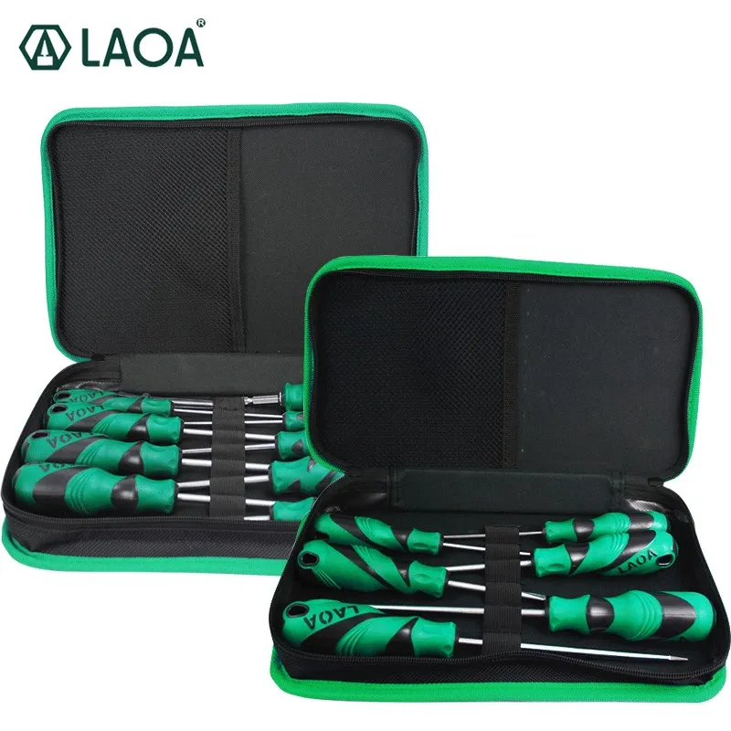 LAOA 6 pcs Screwdriver Set 9 pcs S2 Magnetic Slotted Phillips Screwdrivers Kit Household Tool Set Repair Toolkit
LAOA 6 pcs Screwdriver Set 9 pcs S2 Magnetic Slotted Phillips Screwdrivers Kit Household Tool Set Repair Toolkit