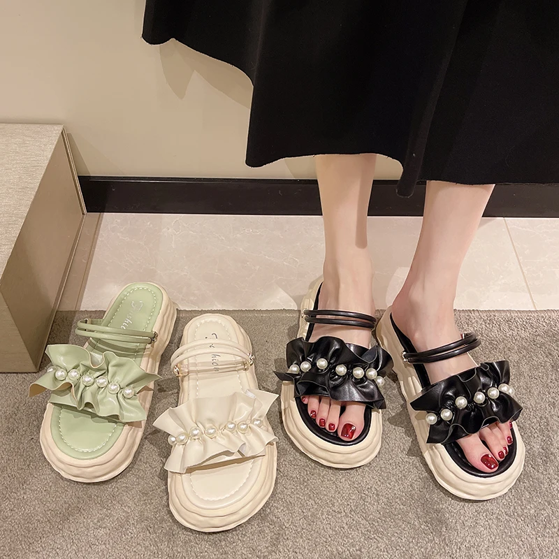2022 Sandals Comfort Shoes for Women Two Weare Clear Heels Clogs Wedge Med Suit Female Beige New Beach Summer Pearl Thick Platfo
2022 Sandals Comfort Shoes for Women Two Weare Clear Heels Clogs Wedge Med Suit Female Beige New Beach Summer Pearl Thick Platfo