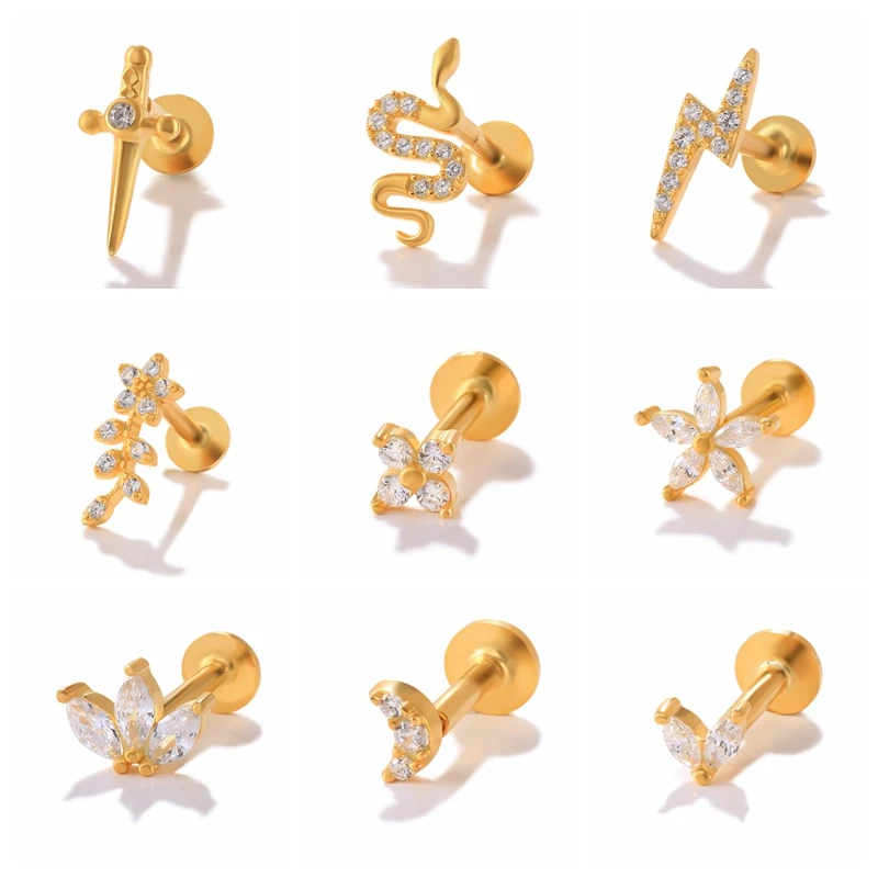 ROXI Ins Snake Moon Plant Threaded Labret Earrings for Women 925 Silver Jewelry Kraakbeen Piercing Earrings Cartilage Pendientes
ROXI Ins Snake Moon Plant Threaded Labret Earrings for Women 925 Silver Jewelry Kraakbeen Piercing Earrings Cartilage Pendientes