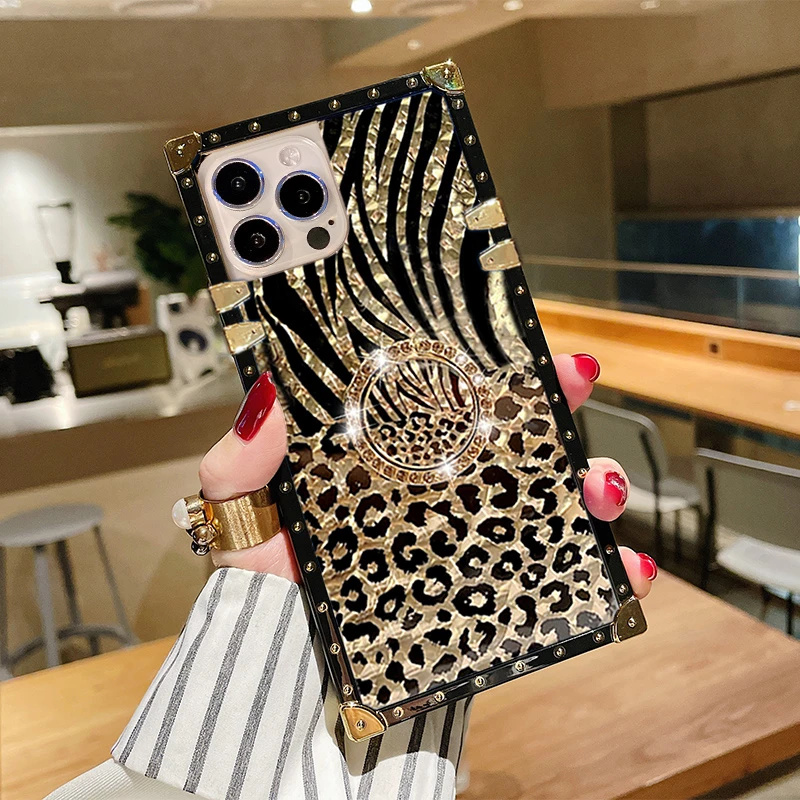 Square Glitter Zebra Pattern With Ring Phone Case For IPhone 13 12 11 14 Pro Max XR XS X 7 8 Plus Fashion Diamond Silicone Cover 
Square Glitter Zebra Pattern With Ring Phone Case For IPhone 13 12 11 14 Pro Max XR XS X 7 8 Plus Fashion Diamond Silicone Cover