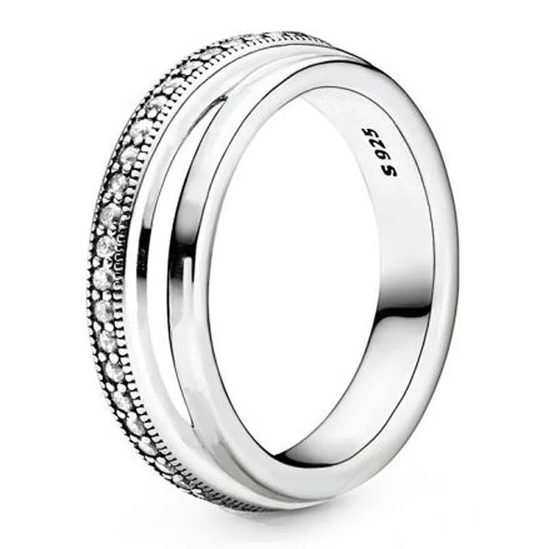Original Moments Signature Triple Band Pave With Crystal Ring For Women 925 Sterling Silver Wedding Gift Fashion Jewelry
Original Moments Signature Triple Band Pave With Crystal Ring For Women 925 Sterling Silver Wedding Gift Fashion Jewelry
