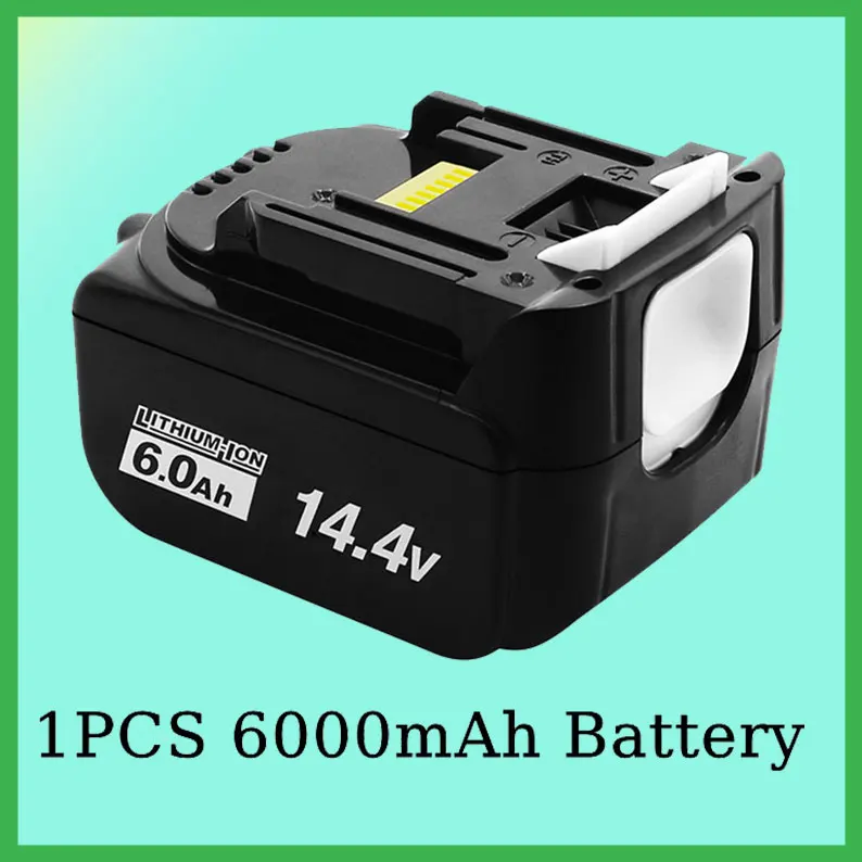 6000mAh 14.4V lithium ion battery, used for Makita cordless power tool bl1460b bhp446 jt6225, etc. with indicator light
6000mAh 14.4V lithium ion battery, used for Makita cordless power tool bl1460b bhp446 jt6225, etc. with indicator light