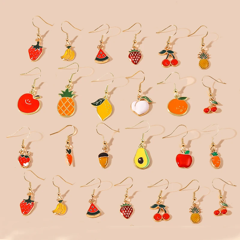 2022 Mixed Sweet Fruits Drop Earrings Cute Cherry Apple Banana Watermelon Dangle Earrings for Women Hoop Earrings Ears Jewelry
2022 Mixed Sweet Fruits Drop Earrings Cute Cherry Apple Banana Watermelon Dangle Earrings for Women Hoop Earrings Ears Jewelry