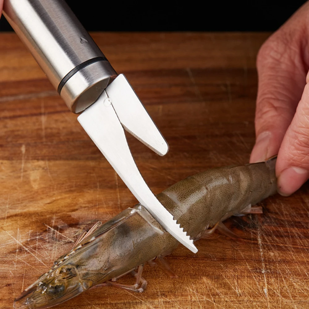 Stainless Steel Shrimp Line Cutter Multifunctional Fast Shrimp Peeler Fish Scale Knife 6in1 Cutting Scraping Knife Kitchen Tools
Stainless Steel Shrimp Line Cutter Multifunctional Fast Shrimp Peeler Fish Scale Knife 6in1 Cutting Scraping Knife Kitchen Tools