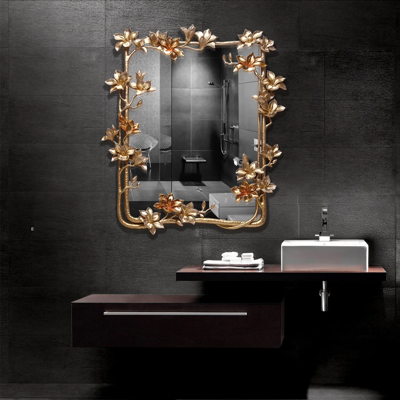 2021 new design graceful metal wall art mirror for hotel modern fashion irregular mirror wooden interior decorations 
2021 new design graceful metal wall art mirror for hotel modern fashion irregular mirror wooden interior decorations