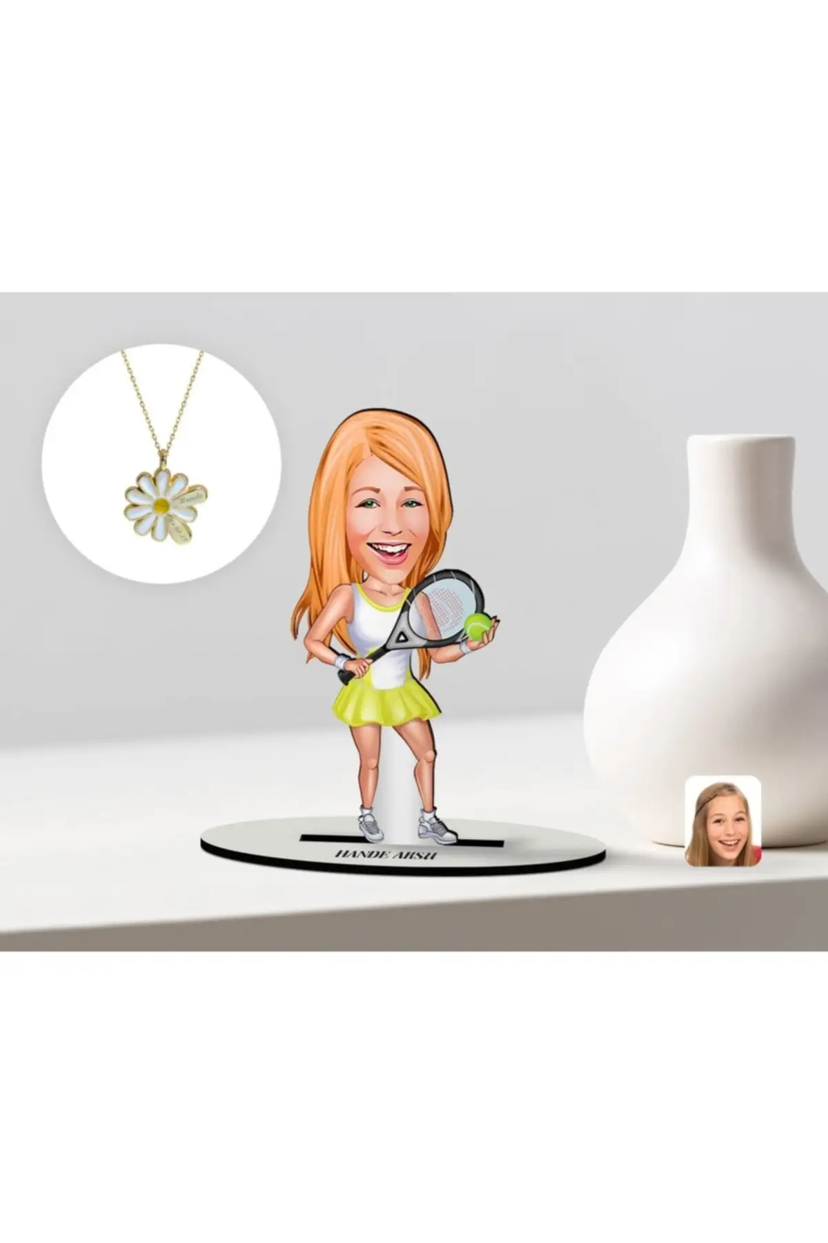 Personalized Female Chef Cartoon 3d Wooden Trinket And Name Dated Daisy Necklace Set-2
Personalized Female Chef Cartoon 3d Wooden Trinket And Name Dated Daisy Necklace Set-2
