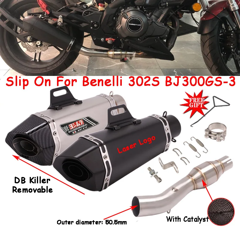 Yoshimura R11 Muffler For Benelli 302S BJ300GS-3 19-21 Motorcycle Exhaust Modify Muffler Catalyst Delete Mid Link Pipe DB Killer
Yoshimura R11 Muffler For Benelli 302S BJ300GS-3 19-21 Motorcycle Exhaust Modify Muffler Catalyst Delete Mid Link Pipe DB Killer