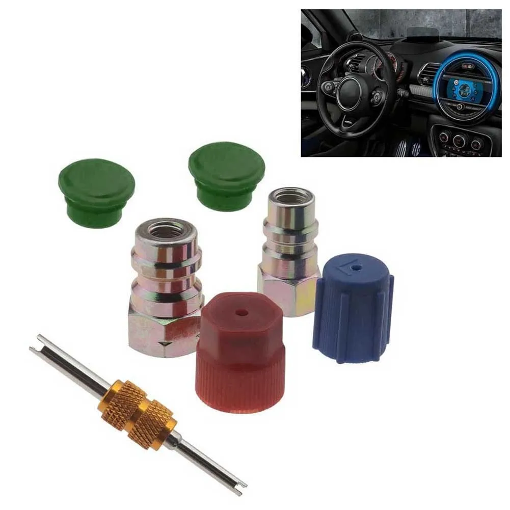 1Set AC Fitting Port Adapter Retrofit R12 To Accept R134A High AC Service Charging Port Cap High Low Side Adapter
1Set AC Fitting Port Adapter Retrofit R12 To Accept R134A High AC Service Charging Port Cap High Low Side Adapter