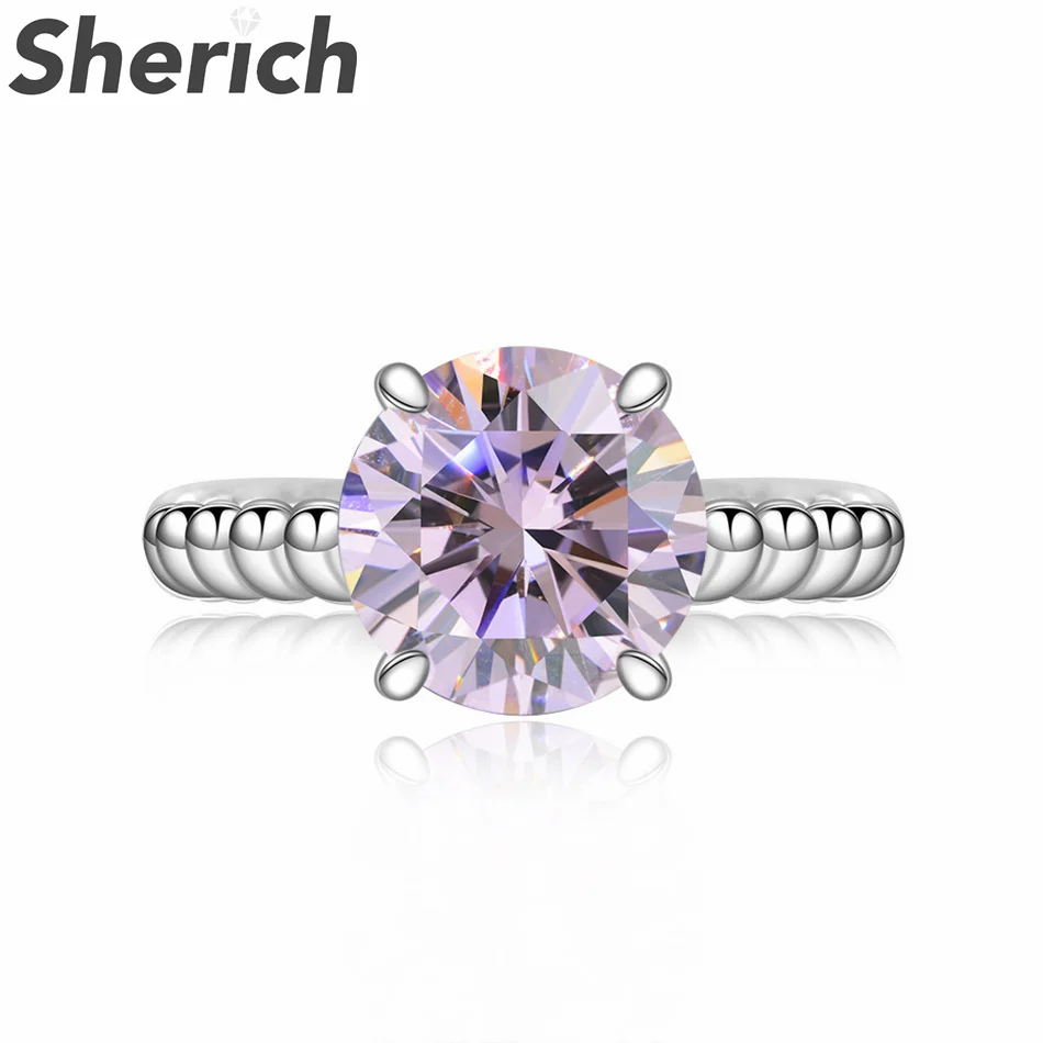 Sherich Pink Yellow Round 6.5ct High Carbon Diamond S925 Sterling Silver Personalized Hemp Rope Ring Women's Brand Fine Jewelry
Sherich Pink Yellow Round 6.5ct High Carbon Diamond S925 Sterling Silver Personalized Hemp Rope Ring Women's Brand Fine Jewelry