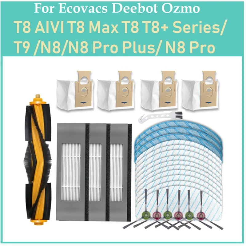 Accessories Kit For Ecovacs Deebot Ozmo T8 AIVI T8 Max T8 T8+ Series/ T9 /N8, N8 Pro Plus/ N8 Pro Robot Vacuum Cleaner
Accessories Kit For Ecovacs Deebot Ozmo T8 AIVI T8 Max T8 T8+ Series/ T9 /N8, N8 Pro Plus/ N8 Pro Robot Vacuum Cleaner