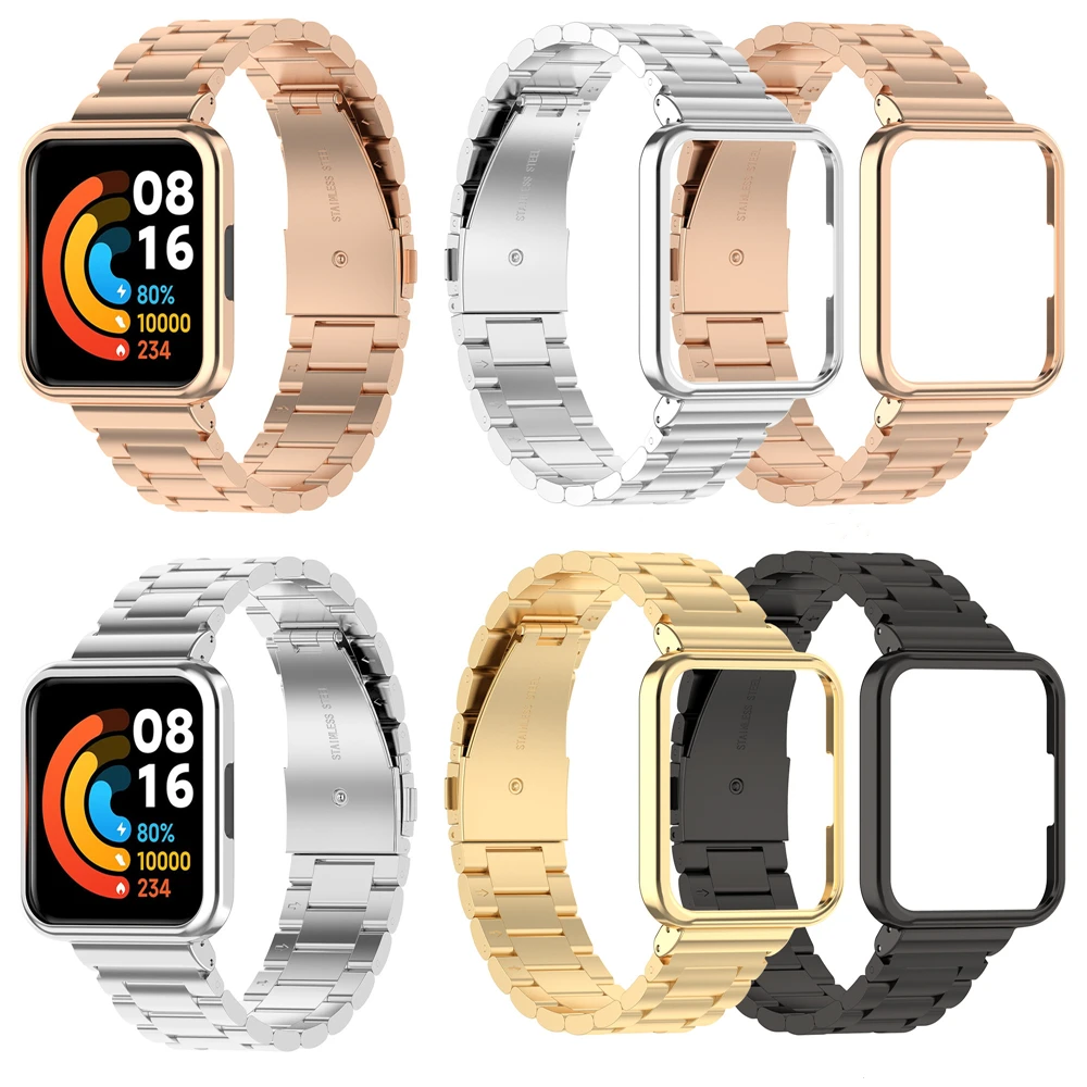 For Xiaomi Redmi Watch 2 Lite Watchband Stainless Steel Strap with Frame Case Bezel Replacement Bracelet Band
For Xiaomi Redmi Watch 2 Lite Watchband Stainless Steel Strap with Frame Case Bezel Replacement Bracelet Band