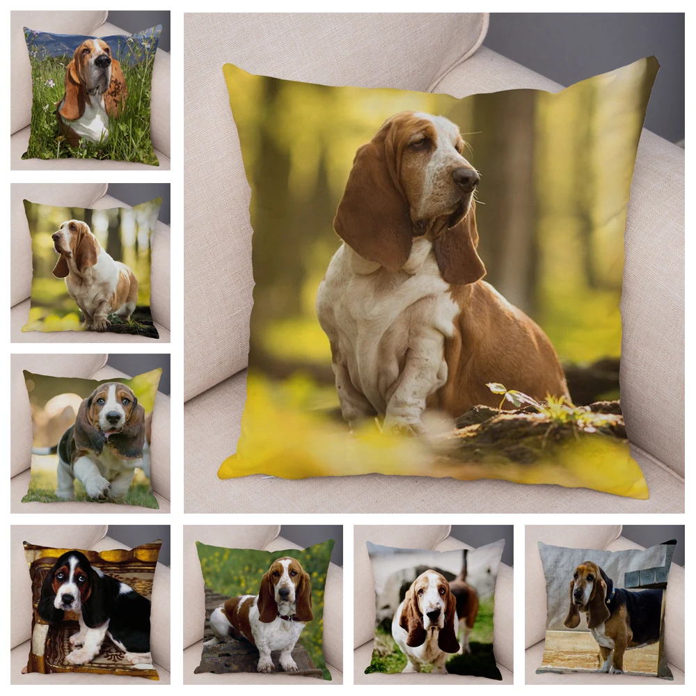 Cute Pet Animal Pillowcase Basset Hound Dog Print Sofa Cushion Cover Home Car Decoration
Cute Pet Animal Pillowcase Basset Hound Dog Print Sofa Cushion Cover Home Car Decoration