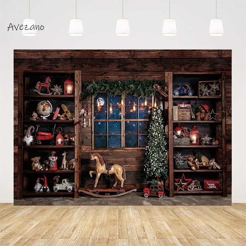 Avezano Photography Background Christmas Santa's Workshop Vintage Toy House Wooden Wall Candy Gifts Backdrop Photo Studio
Avezano Photography Background Christmas Santa's Workshop Vintage Toy House Wooden Wall Candy Gifts Backdrop Photo Studio