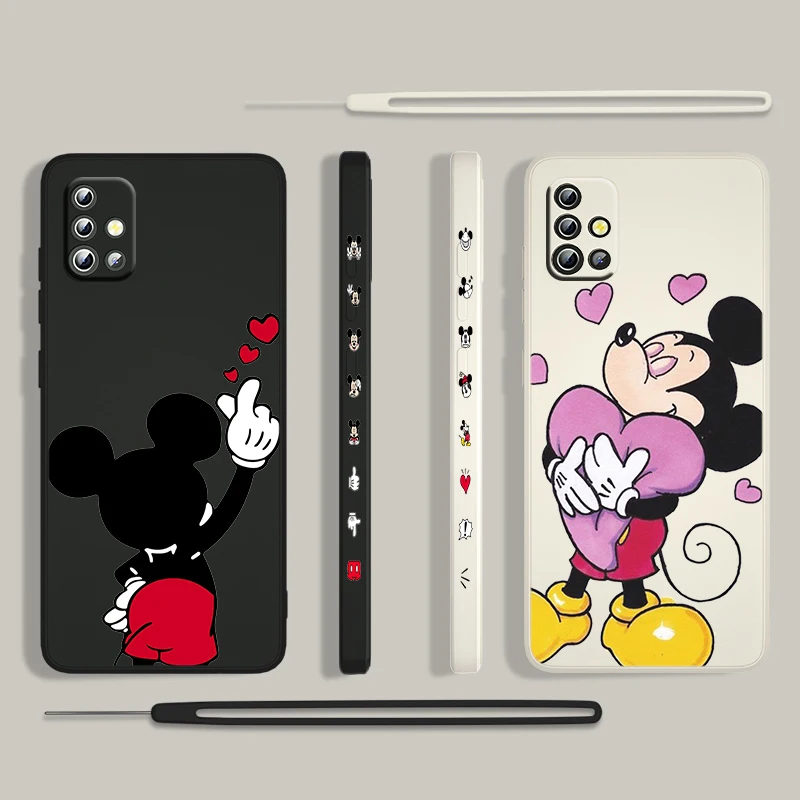 Mickey Mouse Love For Samsung Galaxy A73 A53 A33 A52 A32 A22 A71 A51 A21S A03S A50 4G 5G Liquid Left Rope Phone Case Cover Capa
Mickey Mouse Love For Samsung Galaxy A73 A53 A33 A52 A32 A22 A71 A51 A21S A03S A50 4G 5G Liquid Left Rope Phone Case Cover Capa