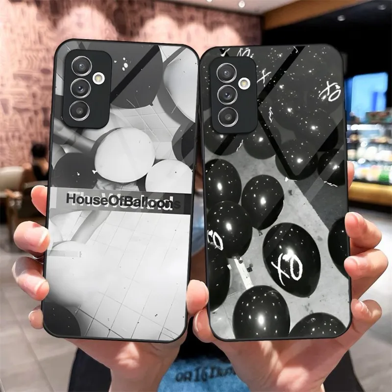 

The Weeknd House Of Balloons Phone Case Glass For Samsung S22 S21FE S20 Ultra A22 A52 A51 A12 A32 A42 Note 20 10 Pro Plus Cover