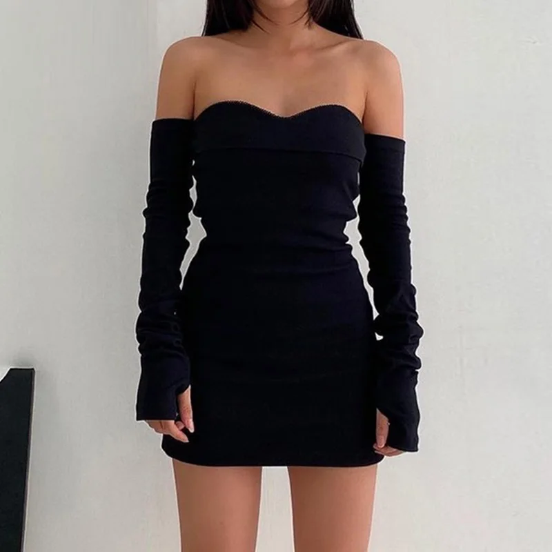 Party Clubwear Bodycon Dreess Elegant Fashion Sexy Slim Solid Slash Neck Off Shoulder Mini Tube Dreesses For Women 2022New Korea
Party Clubwear Bodycon Dreess Elegant Fashion Sexy Slim Solid Slash Neck Off Shoulder Mini Tube Dreesses For Women 2022New Korea