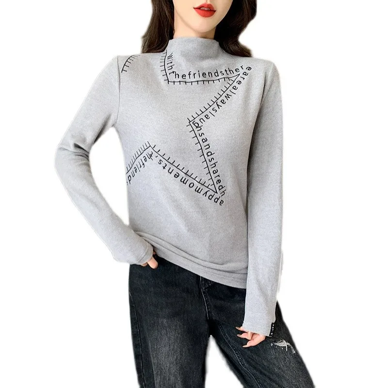 Autumn and Winter High-necked Bottoming Blouse for Women With Slim Fit and Versatile Long-sleeved T-shirt Top Trend
Autumn and Winter High-necked Bottoming Blouse for Women With Slim Fit and Versatile Long-sleeved T-shirt Top Trend