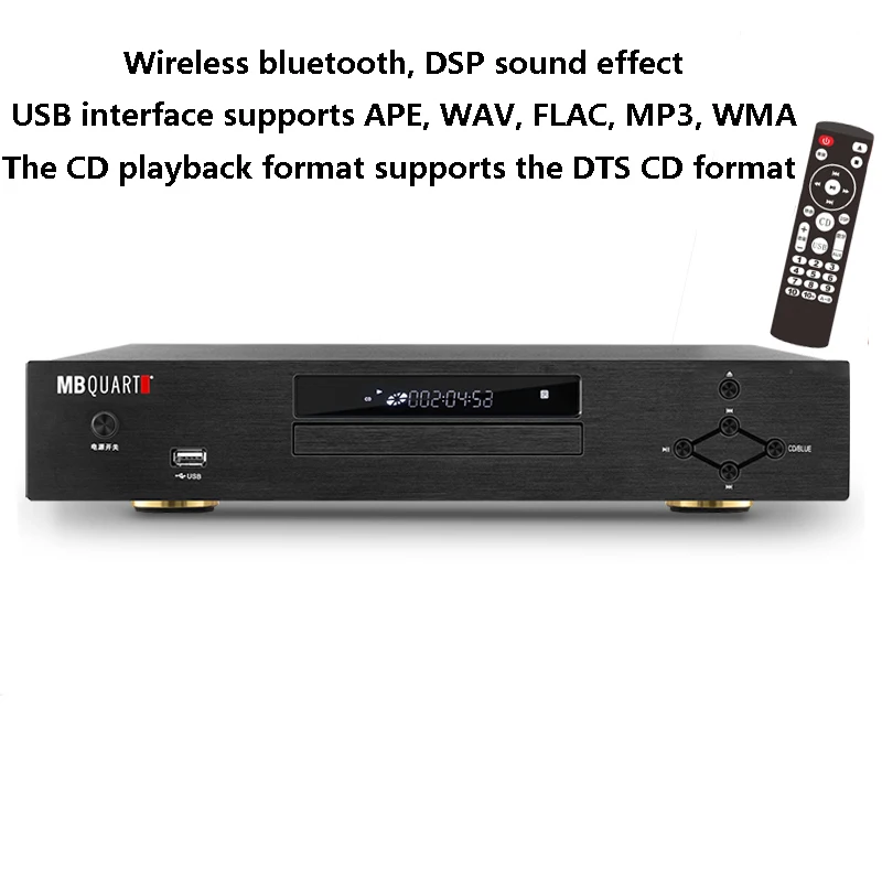 

HIFI Audiophile CD Player Wireless Bluetooth USB Lossless Read DTS Music Turntable DSP Sound Balanced Optical Coaxial Output