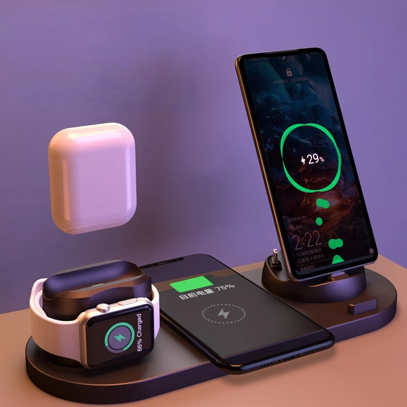 Wireless Charger for Multifunctional Wireless Charging of IPhone Mobile Phone Watch and Headphone
Wireless Charger for Multifunctional Wireless Charging of IPhone Mobile Phone Watch and Headphone