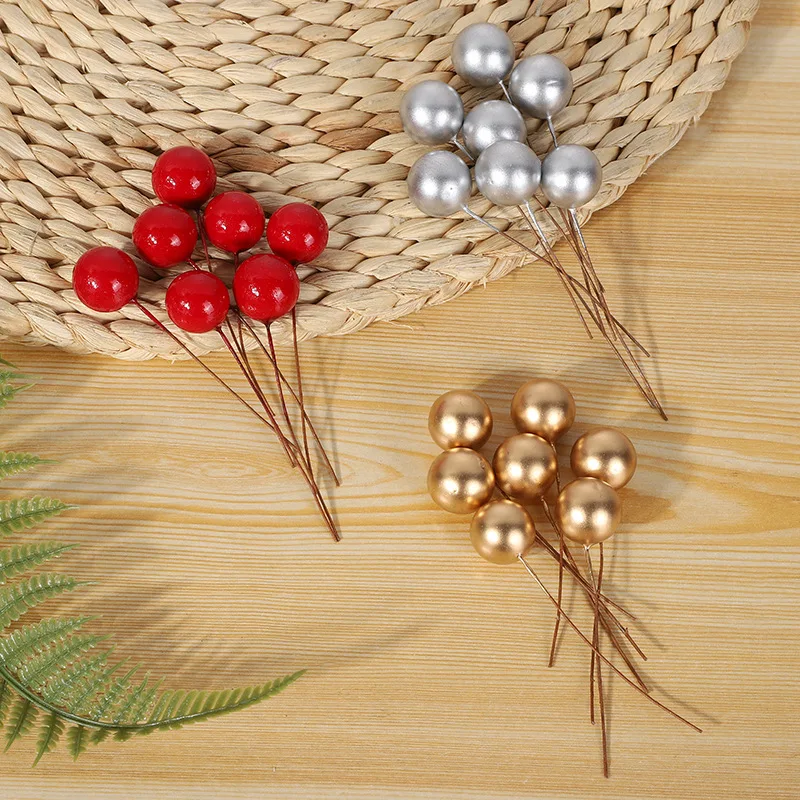 50pcs Artificial Berries Gold Silver Red Cherry Stamen Mini Fake Flowers Pearl Beads for DIY Christmas Party Craft Decoration
50pcs Artificial Berries Gold Silver Red Cherry Stamen Mini Fake Flowers Pearl Beads for DIY Christmas Party Craft Decoration