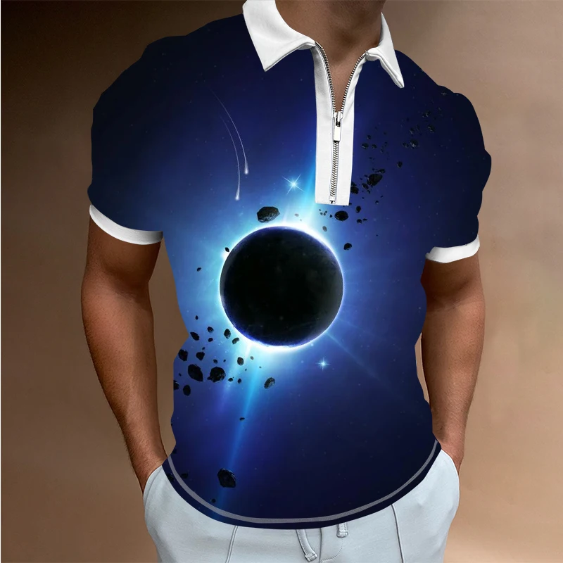 Новая стильная повседневная мужская рубашка на молнии с коротким рукавом
Новая стильная повседневная мужская рубашка на молнии с коротким рукавом