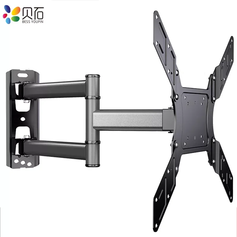

TV Wall Mount Swivel Tilt Bracket for 26-50" LED Flat Screen Monitor VESA 400x400 with Full Motion Articulating Extension A