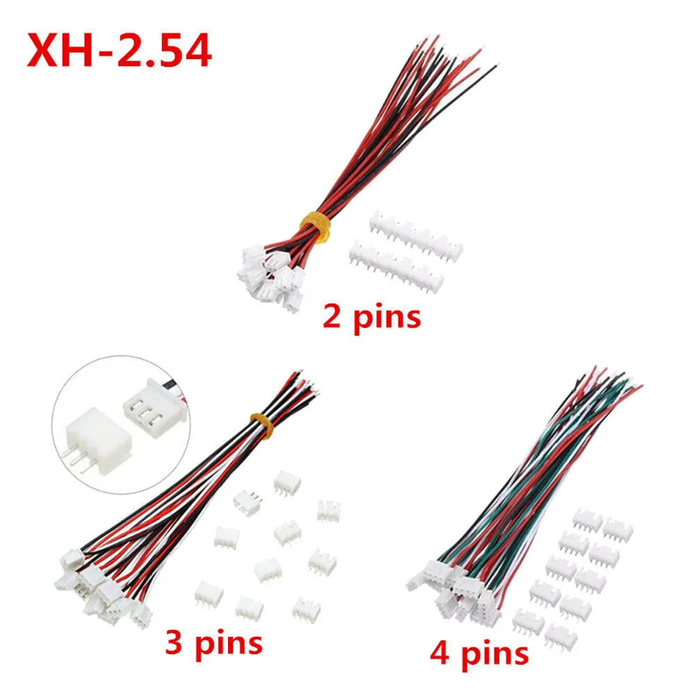 10 Sets JST XH2.54mm Wire Cable Connector 2Pin / 3Pin / 4Pin Male Female Plug Socket FS 24AWG 1007 Electronics Fuel Source
10 Sets JST XH2.54mm Wire Cable Connector 2Pin / 3Pin / 4Pin Male Female Plug Socket FS 24AWG 1007 Electronics Fuel Source