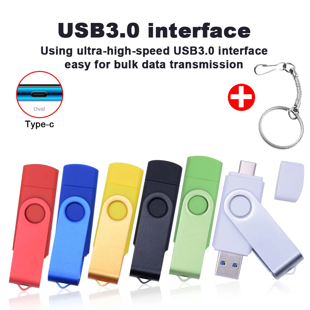 500pcs 64GB USB Flash Drive 2 IN 1 USB3.0 & Type C OTG Pen Drive Pendrives customize logo
500pcs 64GB USB Flash Drive 2 IN 1 USB3.0 & Type C OTG Pen Drive Pendrives customize logo