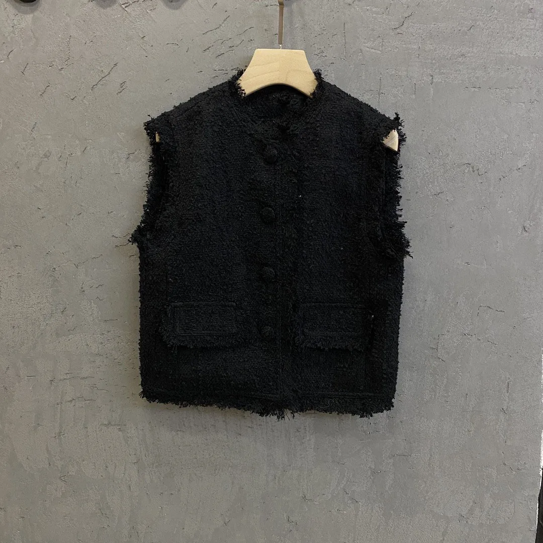 2023 Women's Clothing High quality fringed chic tweed vest Autumn Winter New 16
2023 Women's Clothing High quality fringed chic tweed vest Autumn Winter New 16
