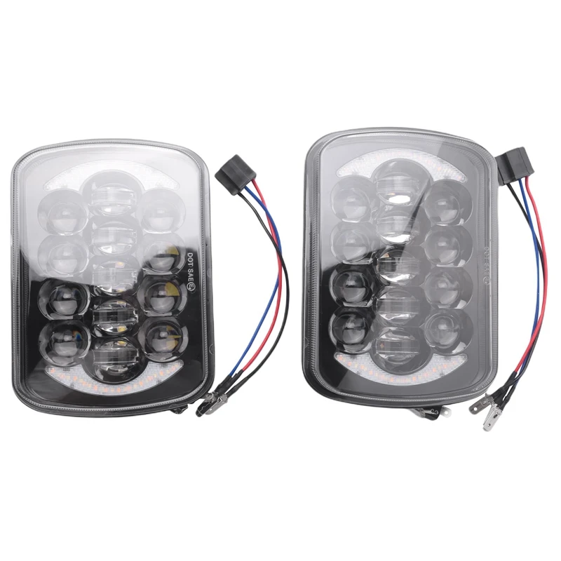 (Pair) 210W 5X7 Inch 7X6 Inch Projector High Low Beam Led Headlights With Angel Eyes DRL For Chevrolet Jeep Cherokee XJ H6054 H5
(Pair) 210W 5X7 Inch 7X6 Inch Projector High Low Beam Led Headlights With Angel Eyes DRL For Chevrolet Jeep Cherokee XJ H6054 H5