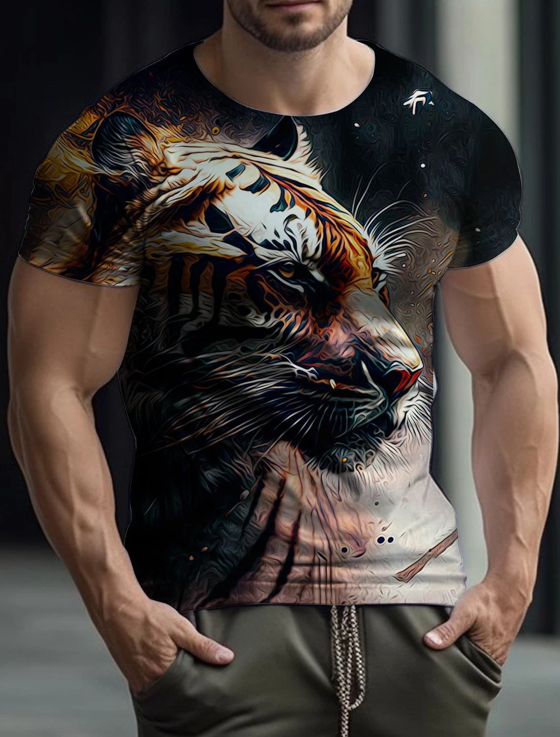 Men's T-Shirt 3D Printing Animal Tiger Print Tee Summer Oversized TShirt For Men Fashion Short Sleeve O-Neck Tops Mans Clothes
Men's T-Shirt 3D Printing Animal Tiger Print Tee Summer Oversized TShirt For Men Fashion Short Sleeve O-Neck Tops Mans Clothes