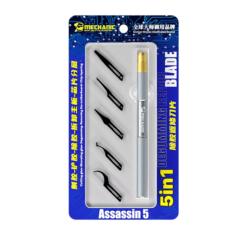 Набор лезвий MECHANIC Assassin 5 для ремонта телефонов
Набор лезвий MECHANIC Assassin 5 для ремонта телефонов