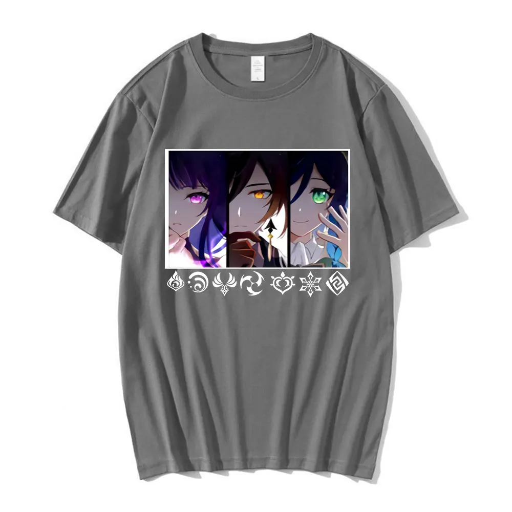 Game Genshin Impact T Shirt Anime Venti Zhongli Raiden Shogun Graphic Oversized T-shirts Men's Casual Hip Hop Clothing T-shirt 
Game Genshin Impact T Shirt Anime Venti Zhongli Raiden Shogun Graphic Oversized T-shirts Men's Casual Hip Hop Clothing T-shirt