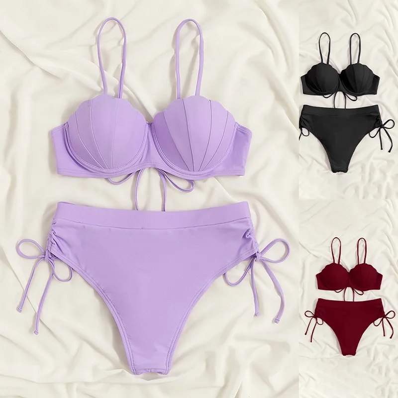 2022 Fashion Sexy Bikini Pure Color Shell Split Padded Swimsuit Women Casual Swimwear Bathing Suit Cover-ups 2 Piece купальник
2022 Fashion Sexy Bikini Pure Color Shell Split Padded Swimsuit Women Casual Swimwear Bathing Suit Cover-ups 2 Piece купальник