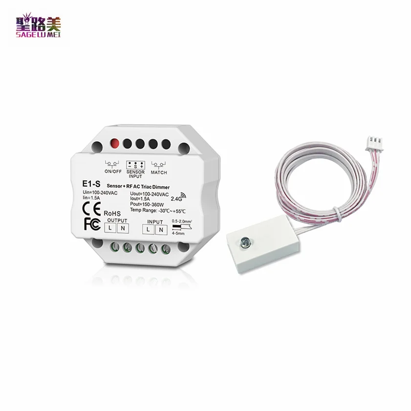 Контроллер датчика касания AC110V-220V 1,5 a + диммер Triac RF E1-S + EC для ламп накаливания и галогенных светодиодных ламп
Контроллер датчика касания AC110V-220V 1,5 a + диммер Triac RF E1-S + EC для ламп накаливания и галогенных светодиодных ламп
