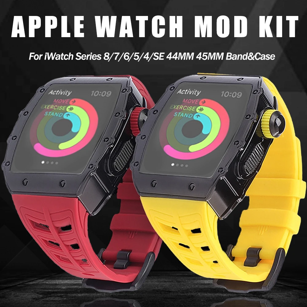 Luxury Metal Case Strap For Apple Watch 45mm 44mm 41 40mm Modification Kit For iWatch Series 8 7 6 5 4 SE Stainless Steel Cover
Luxury Metal Case Strap For Apple Watch 45mm 44mm 41 40mm Modification Kit For iWatch Series 8 7 6 5 4 SE Stainless Steel Cover