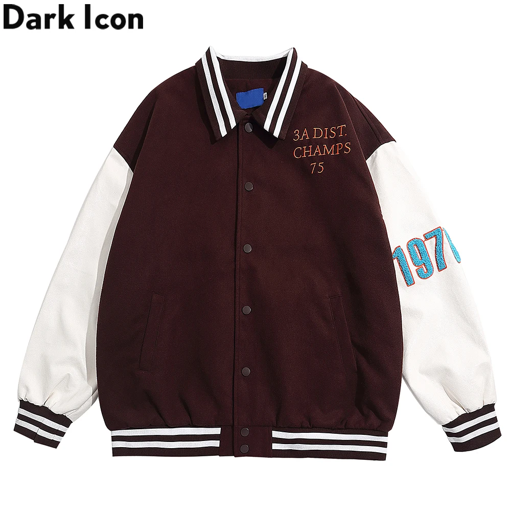 Dark Icon Leather Sleeve Towel Embroidery Men's Jacket Autumn Street Fashion Jackets Man 2 Colors
Dark Icon Leather Sleeve Towel Embroidery Men's Jacket Autumn Street Fashion Jackets Man 2 Colors