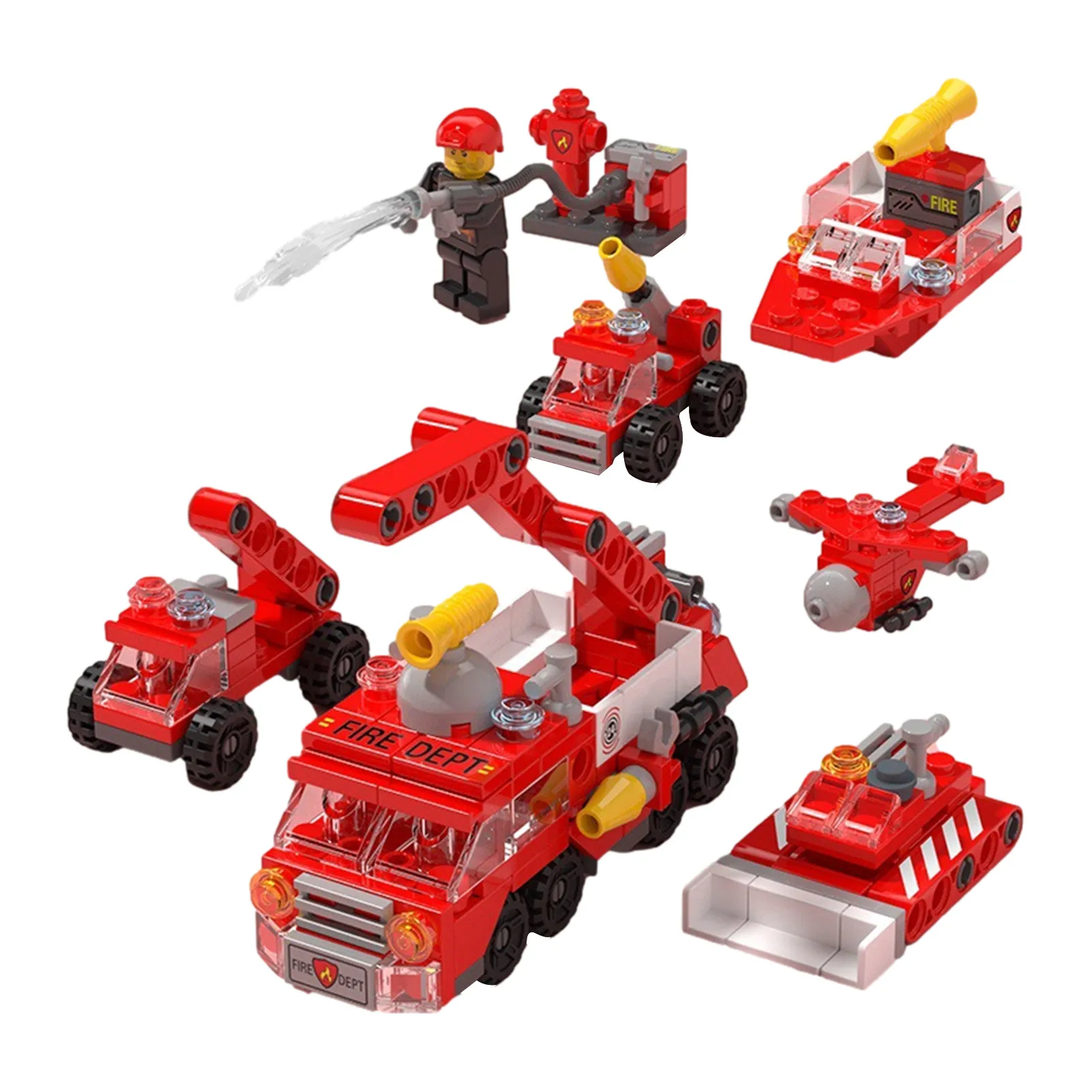 Small Particle Building Blocks Fire Series Classic Model Bricks 6-in-1 Mini Street Scene Educational Toys For Kids
Small Particle Building Blocks Fire Series Classic Model Bricks 6-in-1 Mini Street Scene Educational Toys For Kids