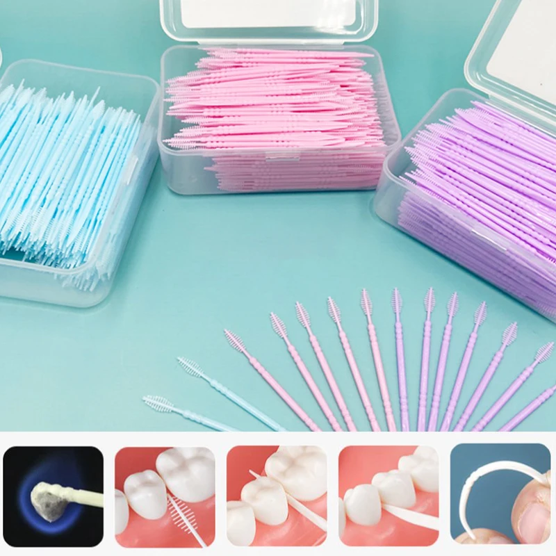 300pcs Plastic Double-head Interdental Brush Dental Floss Stick Mouth Hygiene Plastic Toothpicks Toothbrush Teeth Cleaning Brush
300pcs Plastic Double-head Interdental Brush Dental Floss Stick Mouth Hygiene Plastic Toothpicks Toothbrush Teeth Cleaning Brush