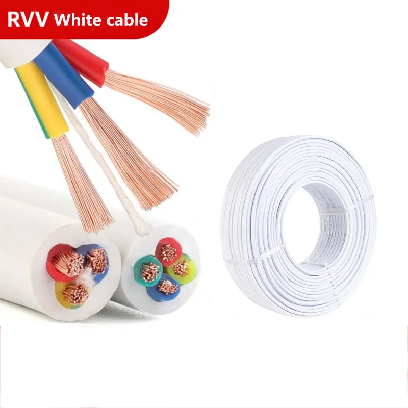 5 Meters Home Improvement Copper Electrical Wire 2 Core 3 Core 4 Core 0.75mm -2.5mm White Sheathed Wire Waterproof Cable
5 Meters Home Improvement Copper Electrical Wire 2 Core 3 Core 4 Core 0.75mm -2.5mm White Sheathed Wire Waterproof Cable