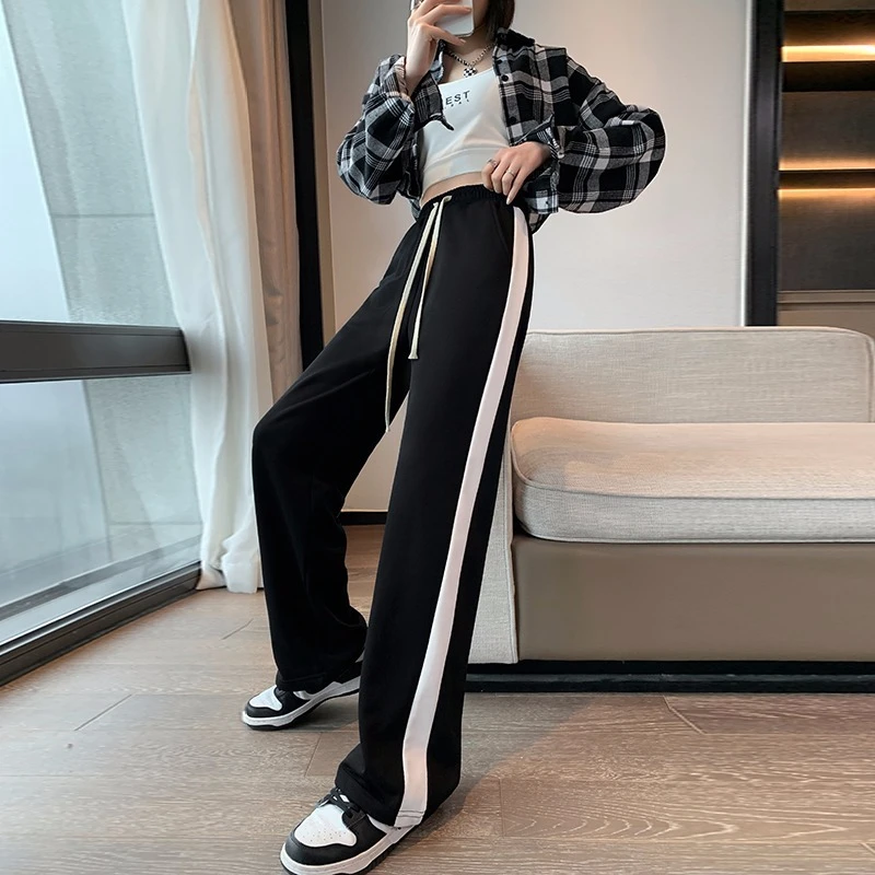 Wide leg pants women's spring and autumn new 2023 high waist drape casual pants loose stitching pants straight leg sports pants
Wide leg pants women's spring and autumn new 2023 high waist drape casual pants loose stitching pants straight leg sports pants
