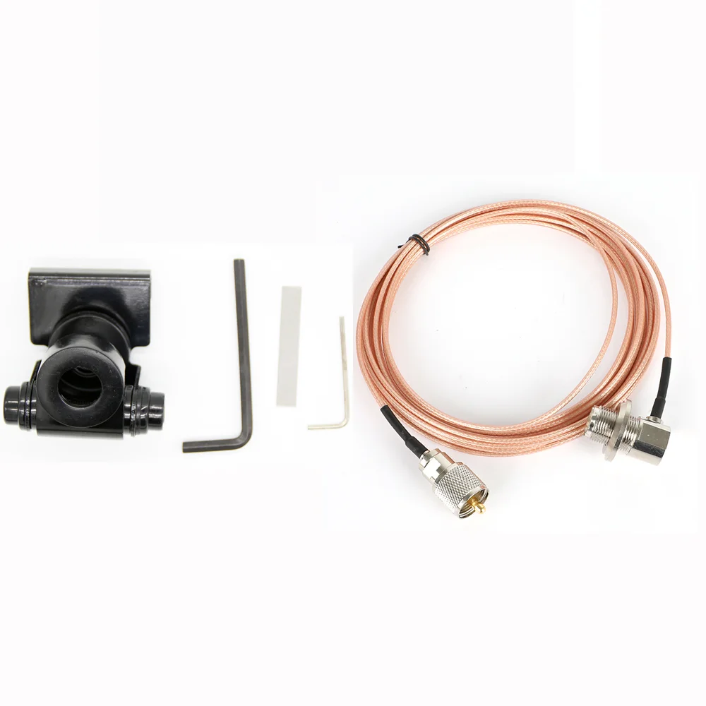 K3-66 black Mobile Car radio Antenna Mount Bracket with 5M RG316 Extension Cable for Kenwood Yaesu QYT Baojie KT-8900R TH-9800
K3-66 black Mobile Car radio Antenna Mount Bracket with 5M RG316 Extension Cable for Kenwood Yaesu QYT Baojie KT-8900R TH-9800