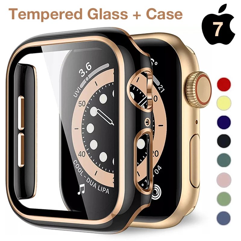 360 Full Screen Protector Bumper Frame Matte Hard Case For Apple Watch 41/45mm 42/44/38/40mm Tempered Glass Cover IWatch 76se543
360 Full Screen Protector Bumper Frame Matte Hard Case For Apple Watch 41/45mm 42/44/38/40mm Tempered Glass Cover IWatch 76se543