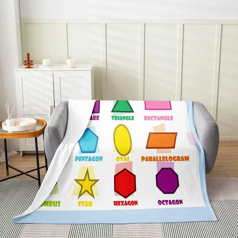 Geometry Fuzzy Blanket Kids Geometric Pattern Flannel Fleece Throw Blanket Teaching Theme All Season Bed Blanket for
Geometry Fuzzy Blanket Kids Geometric Pattern Flannel Fleece Throw Blanket Teaching Theme All Season Bed Blanket for