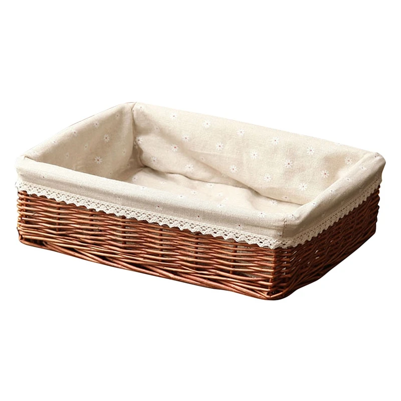 10X Handmade Wicker Storage Basket Bread Fruit Basket Serving Baskets For Home Kitchen Desk Candy Sundries Organizer
10X Handmade Wicker Storage Basket Bread Fruit Basket Serving Baskets For Home Kitchen Desk Candy Sundries Organizer