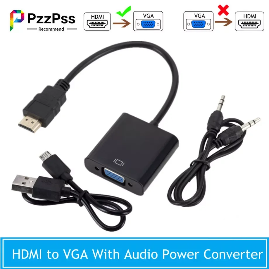 2022New HD 1080P HDMI Male To VGA Famale Cable Converter With Audio Power Supply Adapter Digital Analog For Tablet laptop PC TV
2022New HD 1080P HDMI Male To VGA Famale Cable Converter With Audio Power Supply Adapter Digital Analog For Tablet laptop PC TV