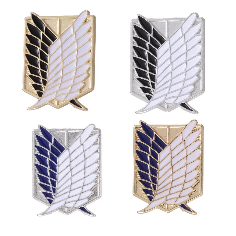 

Attack On Titan Brooch Pin Wings of Liberty Freedom Scout Regiment Legion Survey Recon Corp Eren Badge Anime Jewelry Wholesal