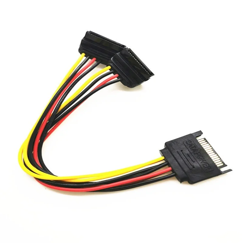 SATA One Point Two 90 Degree Elbow Hard Drive Optical Drive Power Cord Serial Port 15P One for Two SATA Power Cord
SATA One Point Two 90 Degree Elbow Hard Drive Optical Drive Power Cord Serial Port 15P One for Two SATA Power Cord