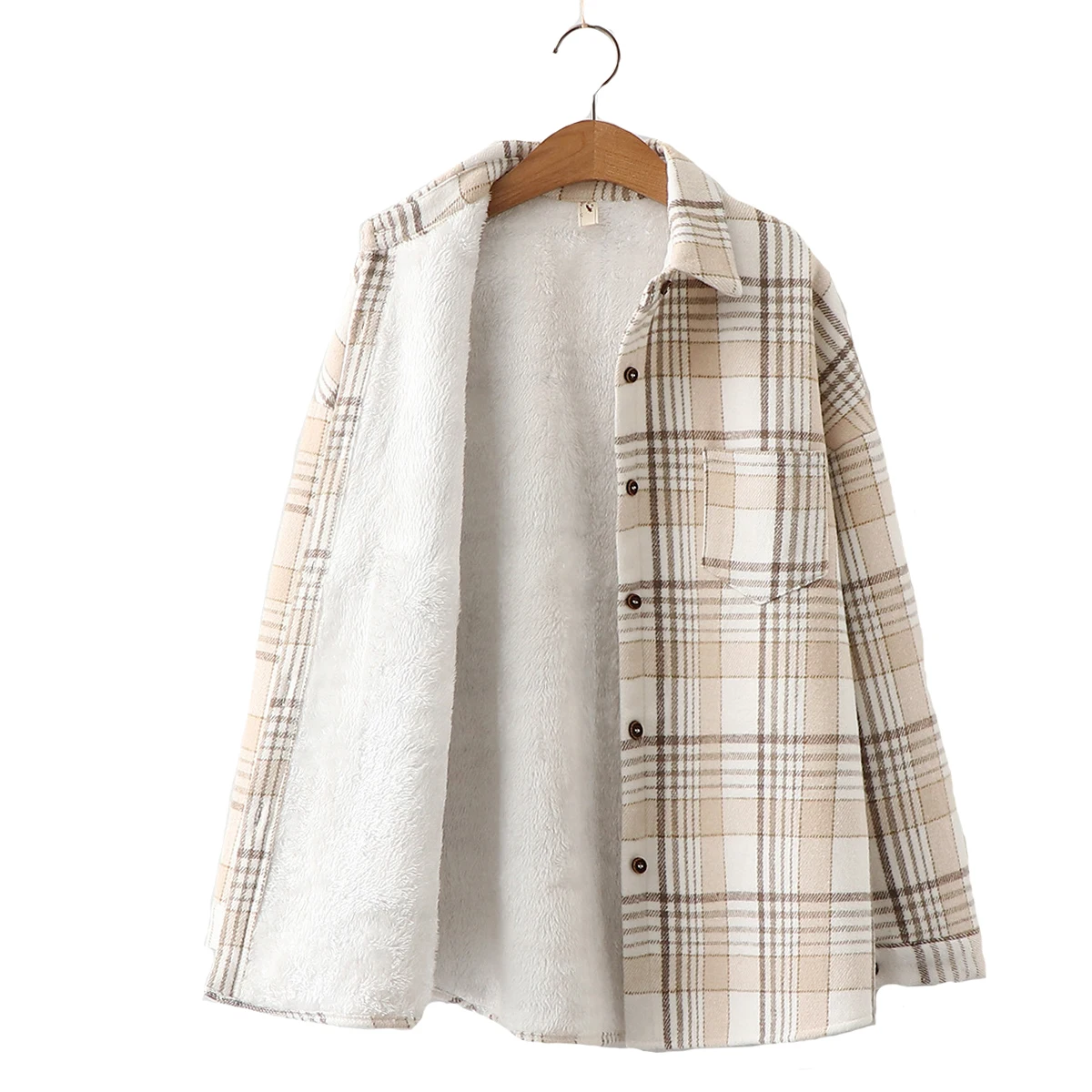 2021 Fashion Thick Velvet Plaid Shirts Women Winter Keep Warm Blouses and Tops New Casual Slim Female Clothes Outwear
2021 Fashion Thick Velvet Plaid Shirts Women Winter Keep Warm Blouses and Tops New Casual Slim Female Clothes Outwear